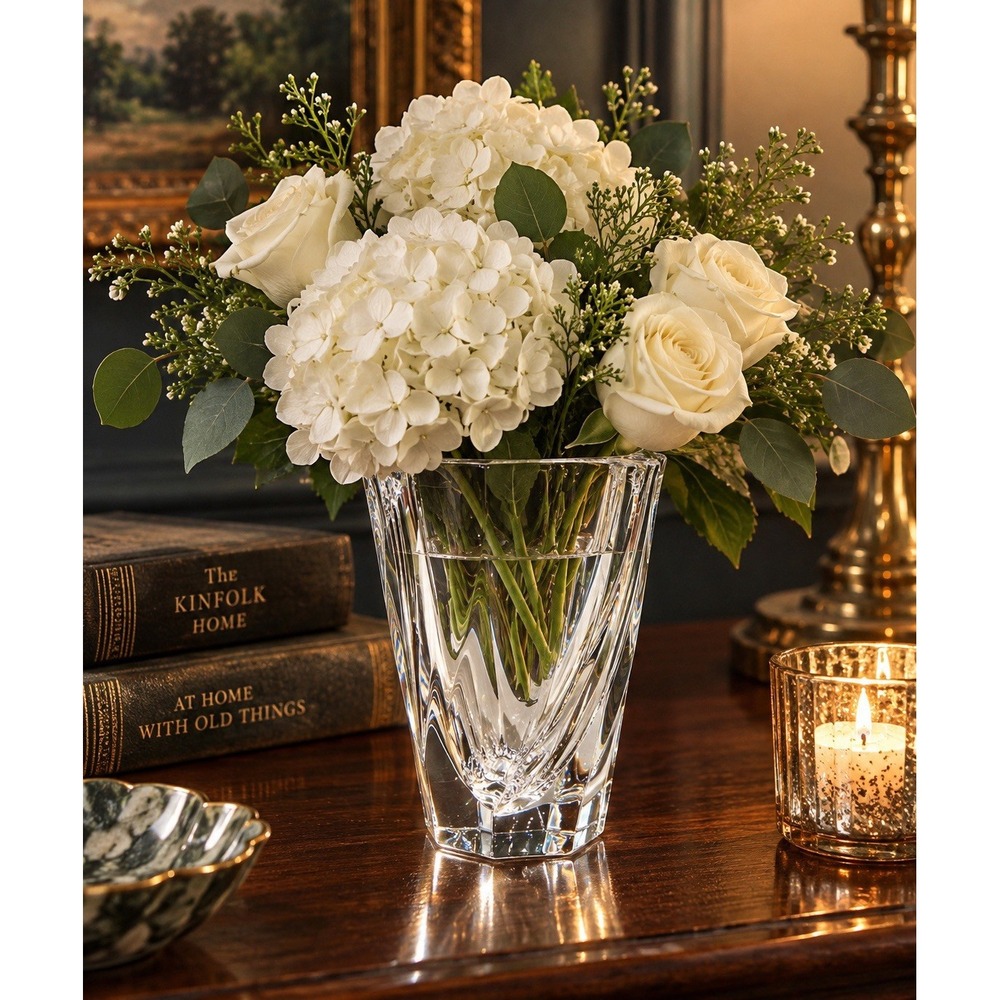 Vintage Orrefors Crystal “Residence” 6 inch Decorative Flower Vase As-Is